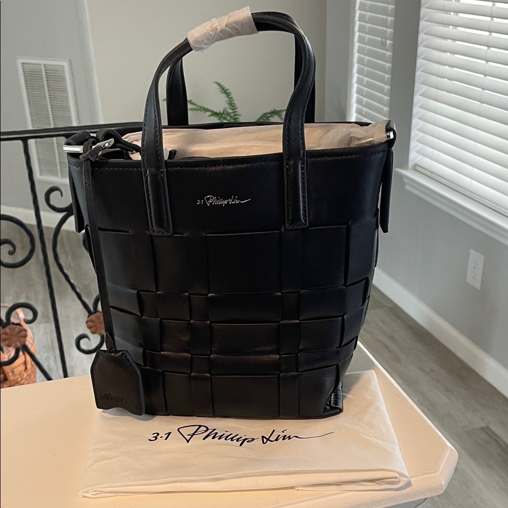 Phillip Lim Black Woven Leather Tote Bag - Picture 9 of 9